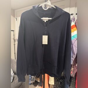 Lou & Grey Black Zen Bounce Quarter Zip-Up